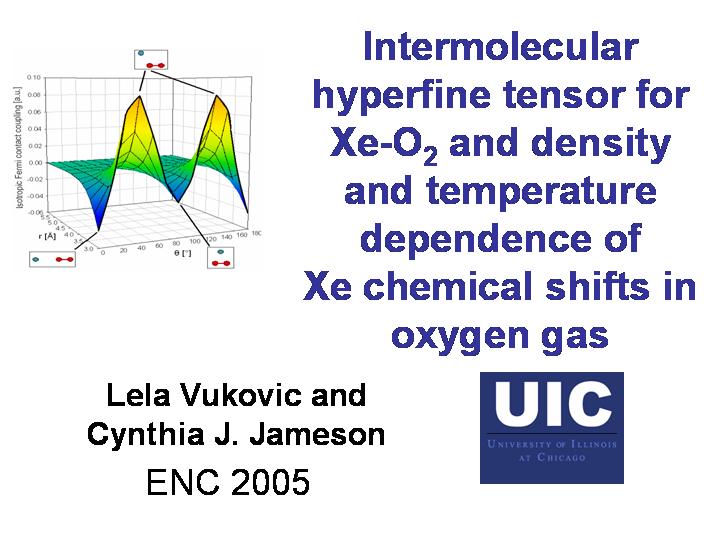 Xe chemical shifts in oxygen gas