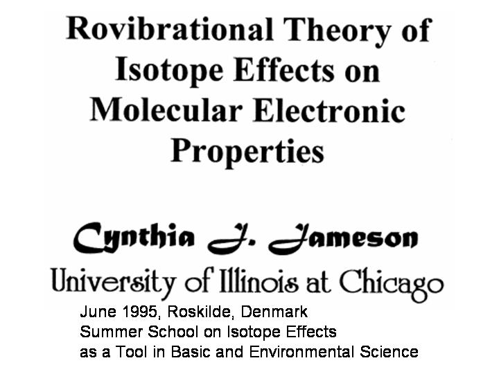 Rovibrational theory of isotope effects